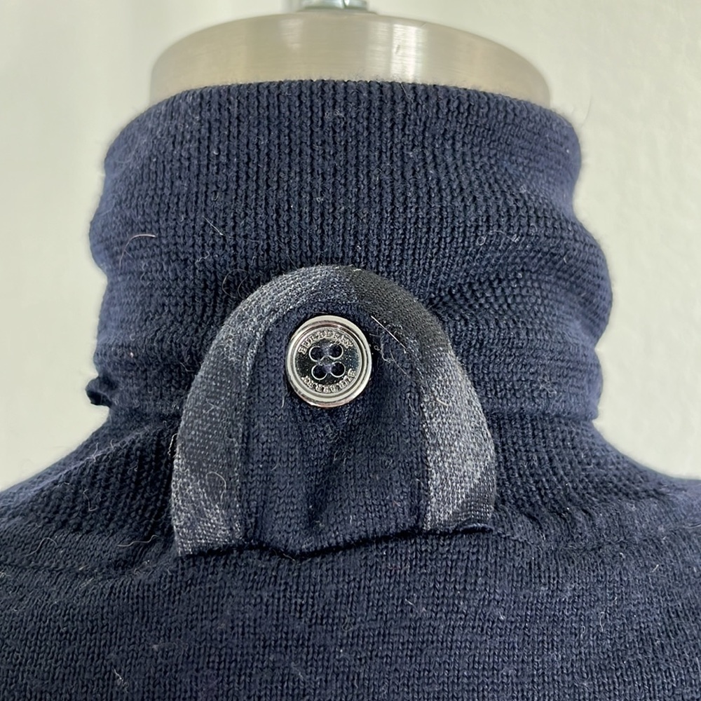 Burberry Merino Knit Piped Nova Check Turtleneck Sweater - Picture 7 of 12